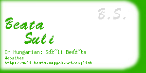 beata suli business card